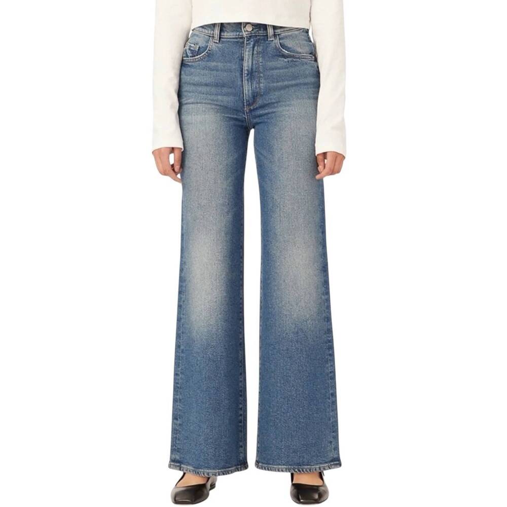 NEW DL1961 - WOMEN'S hepburn wide leg high rise vintage jeans in blue